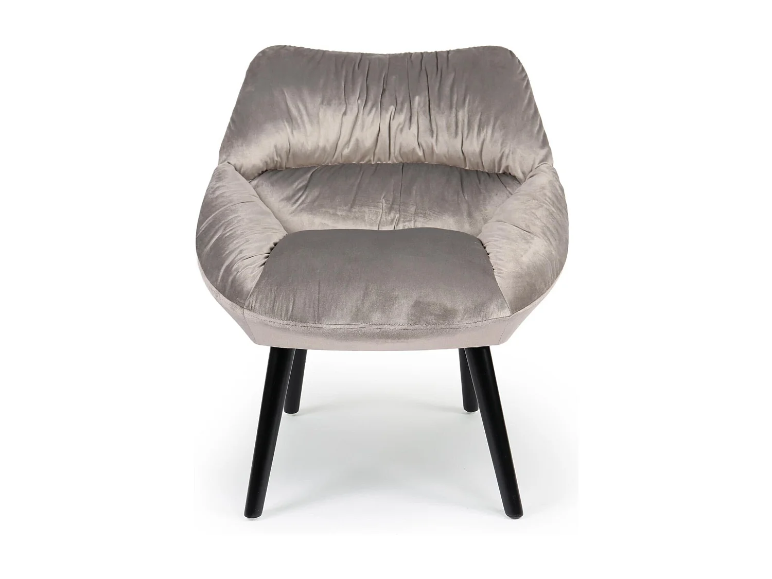 Fauteuil moderne et confortable Patrick Velours Gris
