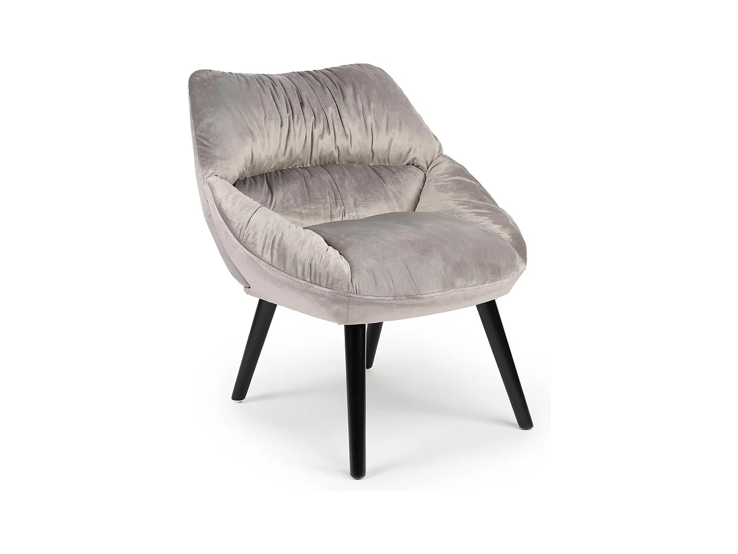 Fauteuil moderne et confortable Patrick Velours Gris