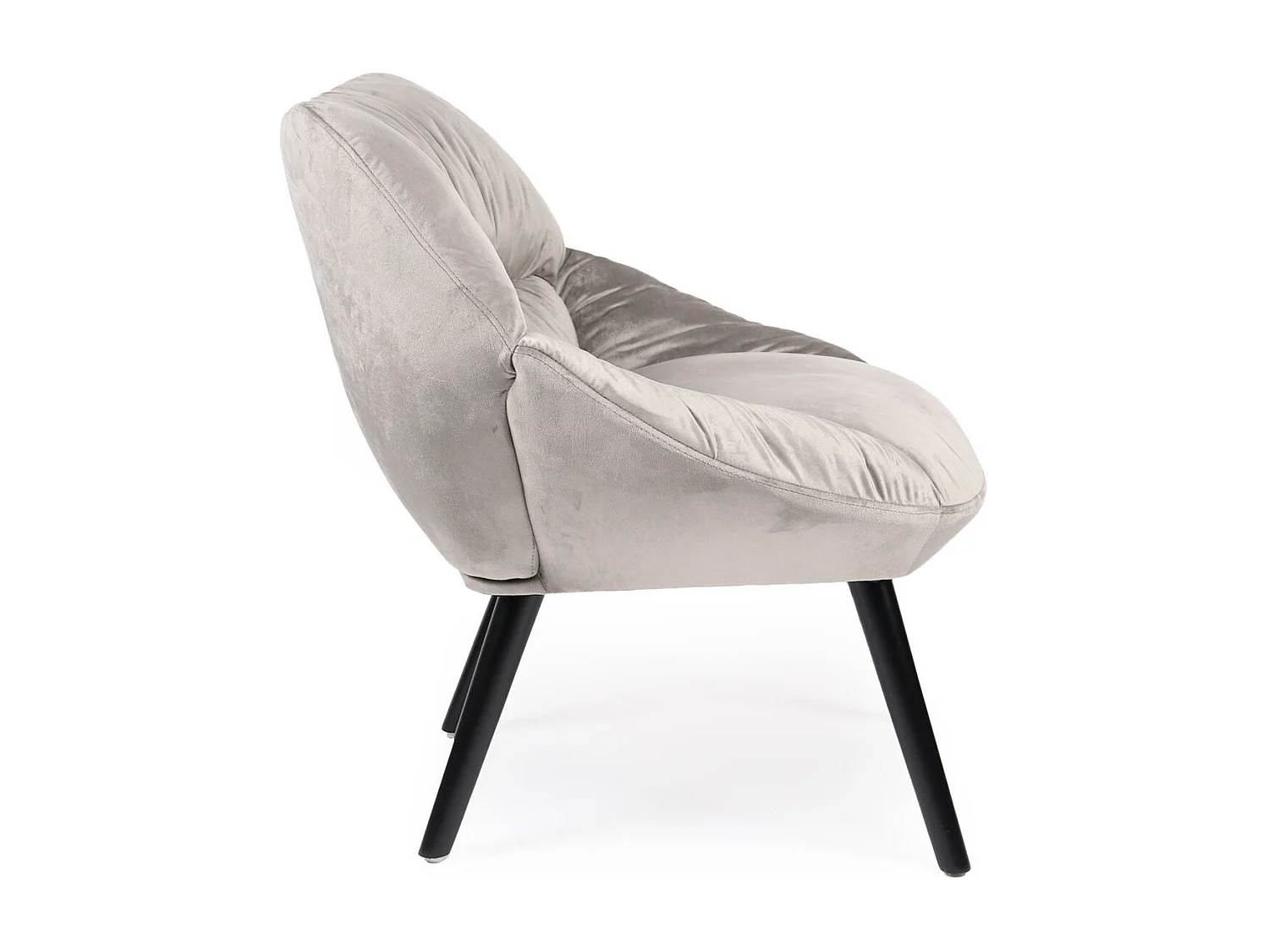 Fauteuil moderne et confortable Patrick Velours Gris