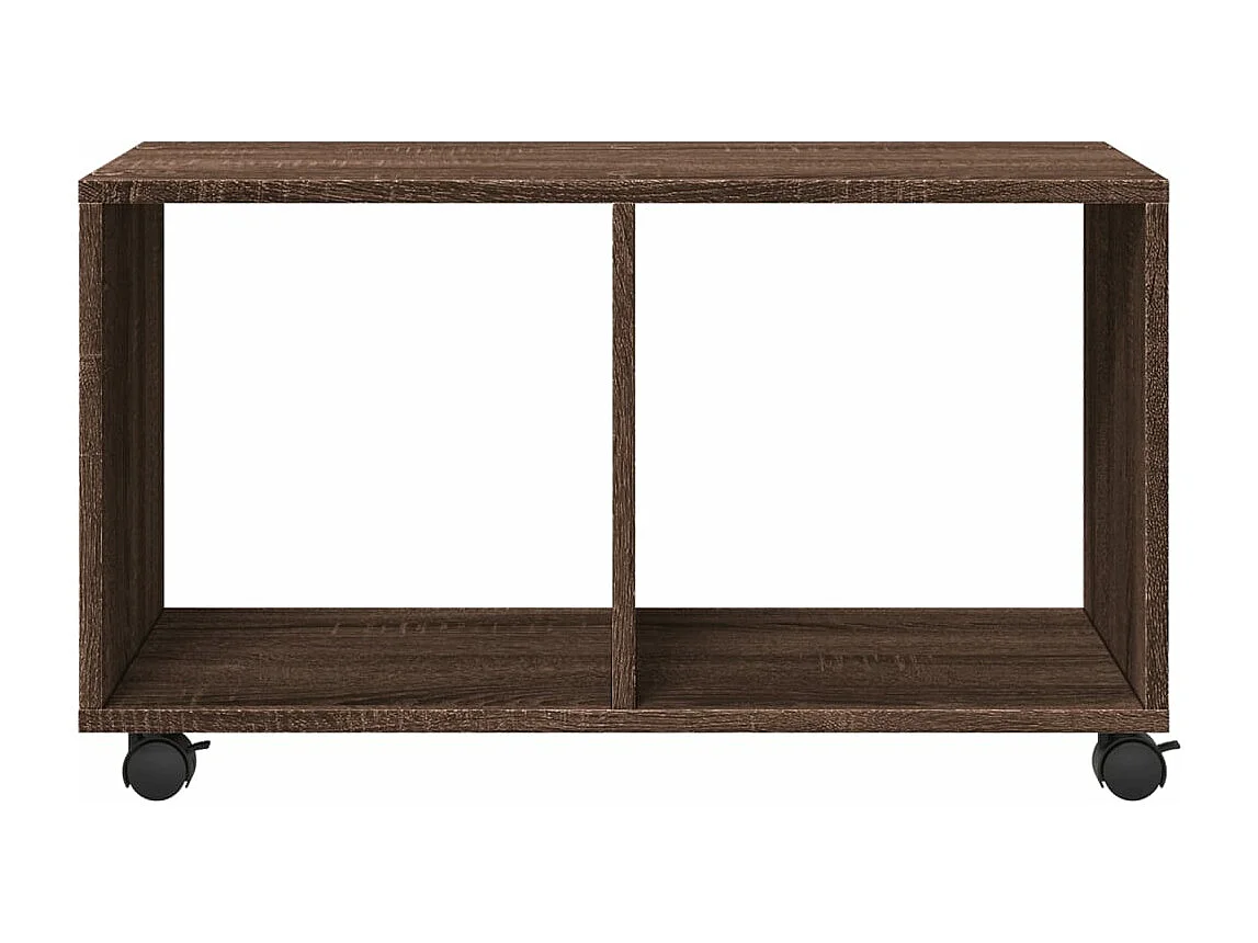 Armoire roulante chêne marron 72x33x42,5 cm bois d'ingénierie