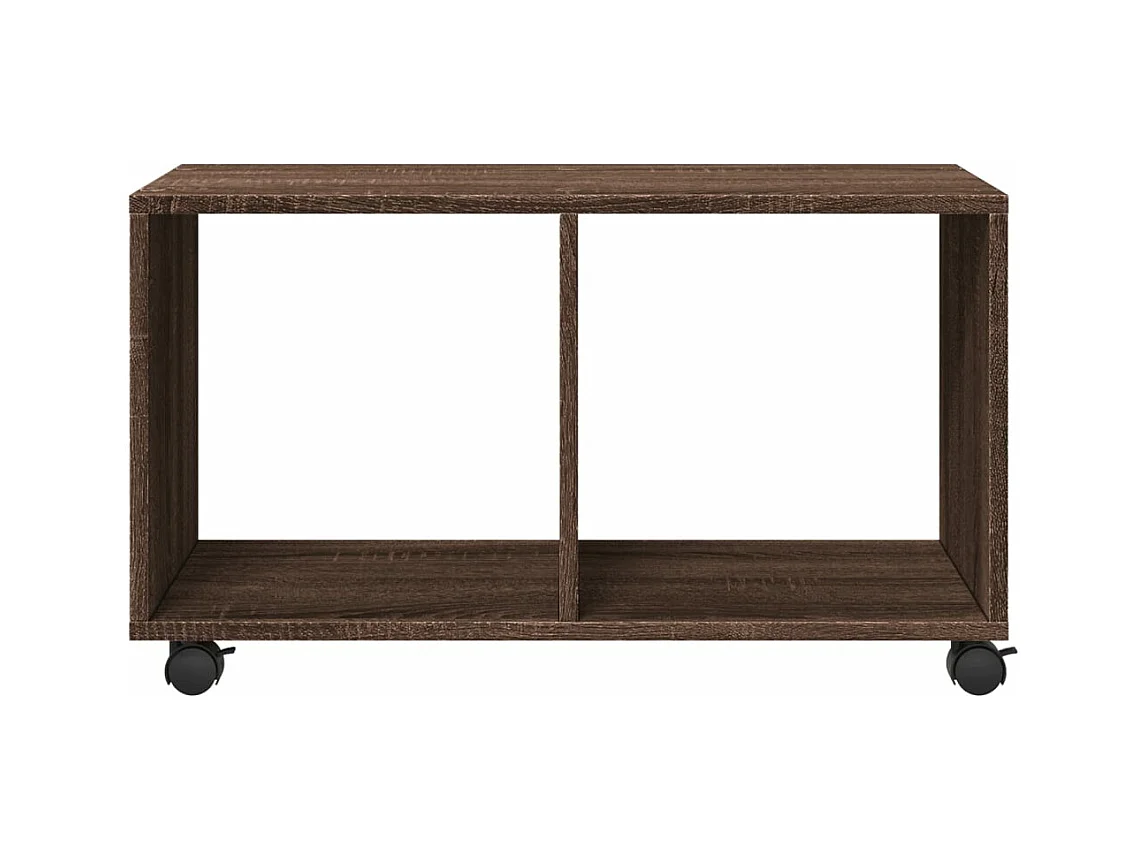 Armoire roulante chêne marron 72x33x42,5 cm bois d'ingénierie
