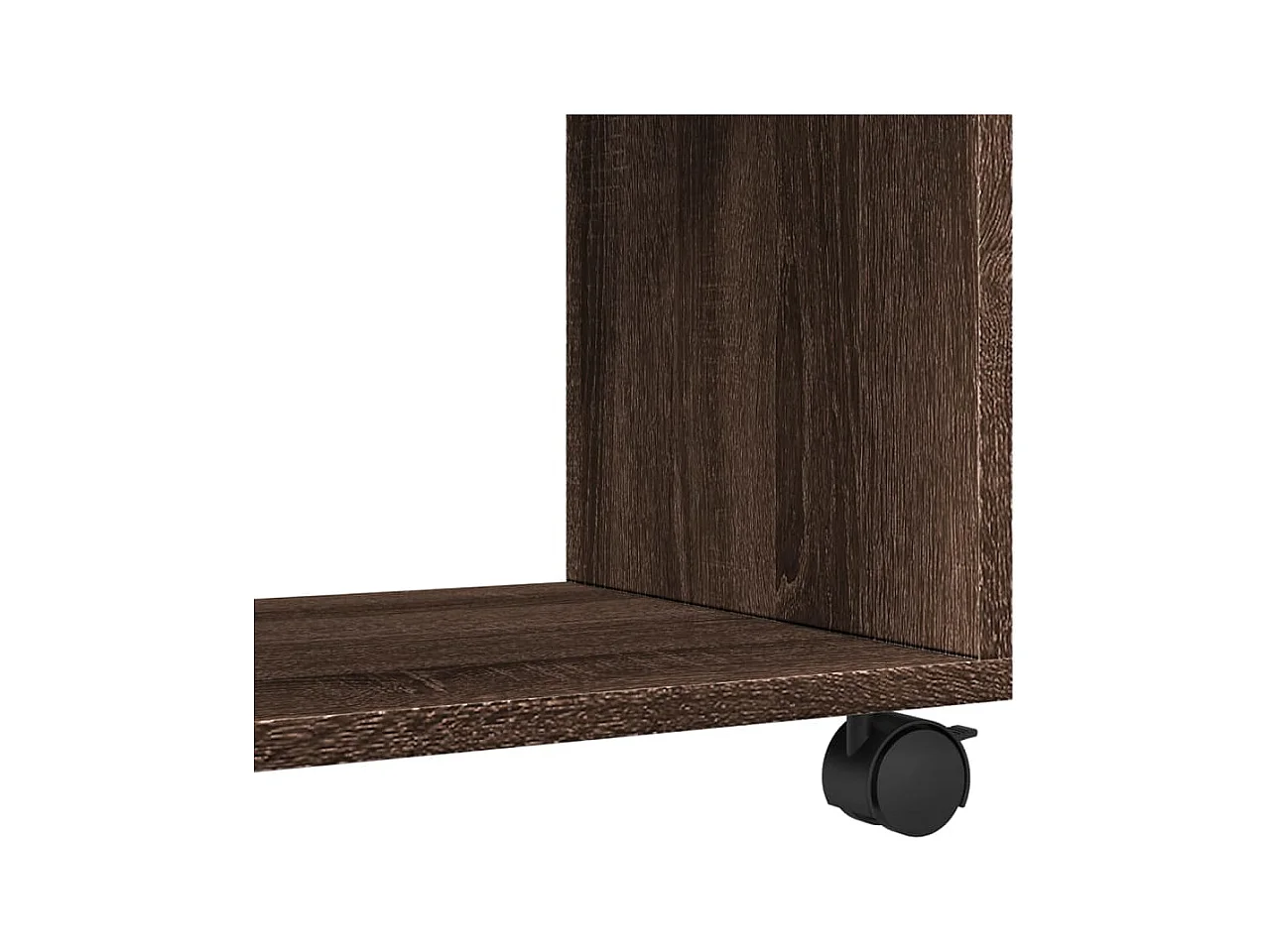 Armoire roulante chêne marron 72x33x42,5 cm bois d'ingénierie