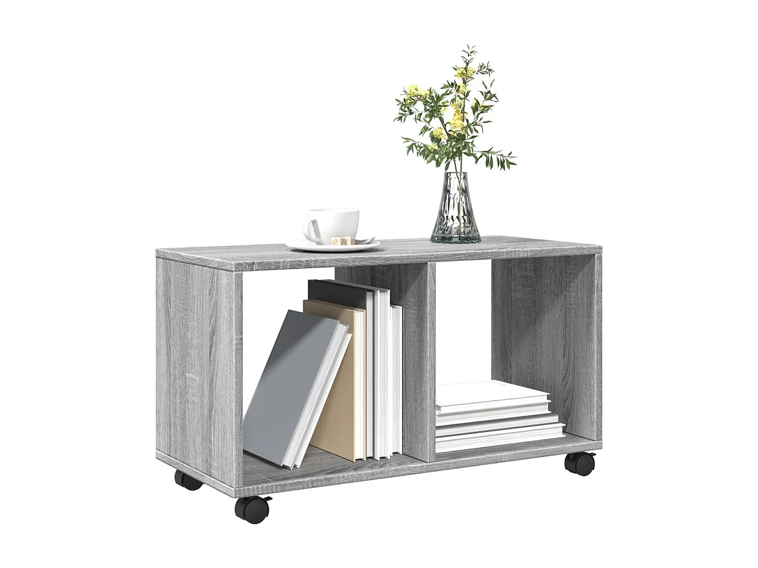 Armoire roulante sonoma gris 72x33x42,5 cm bois d'ingénierie