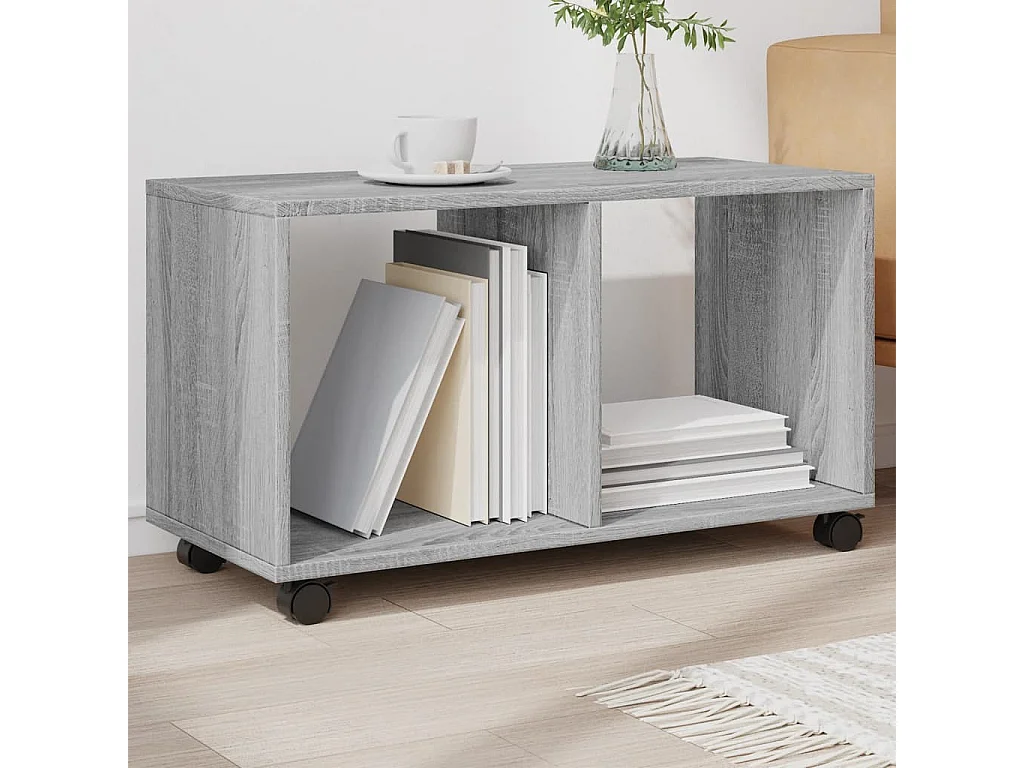 Armoire roulante sonoma gris 72x33x42,5 cm bois d'ingénierie