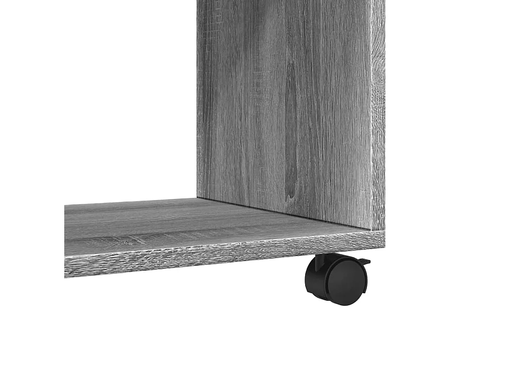 Armoire roulante sonoma gris 72x33x42,5 cm bois d'ingénierie