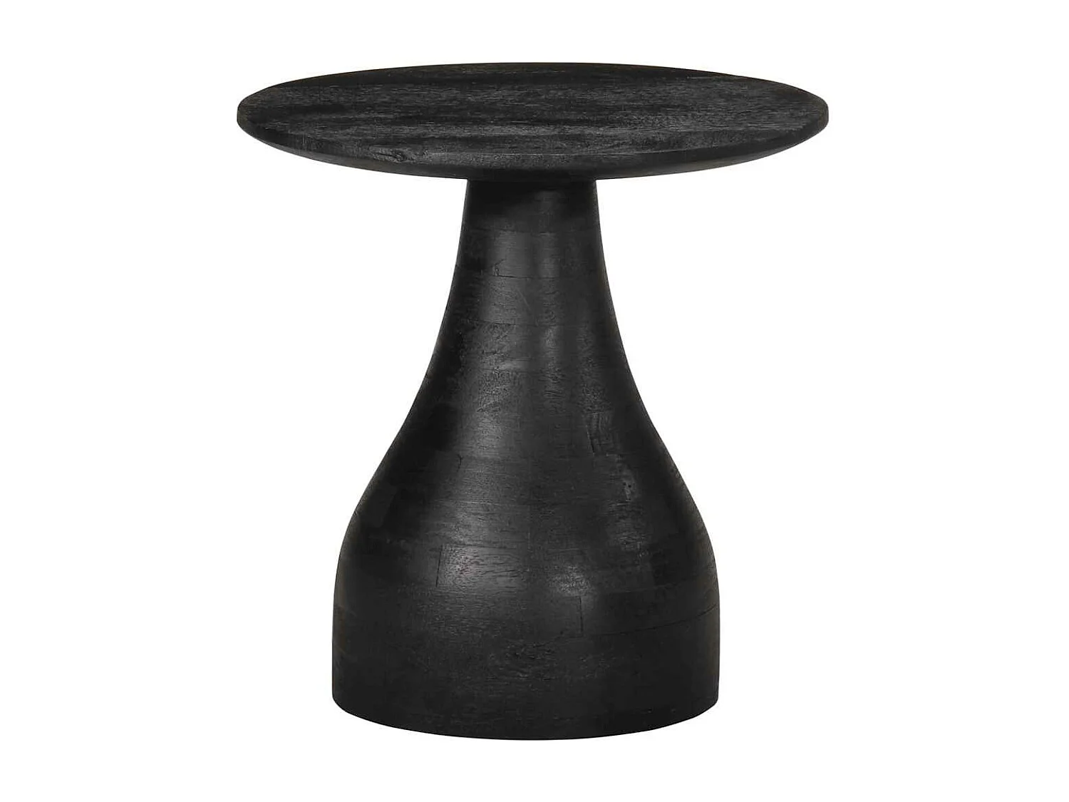 Mesa de apoio preto Ø40x40 cm madeira de mangueira maciça