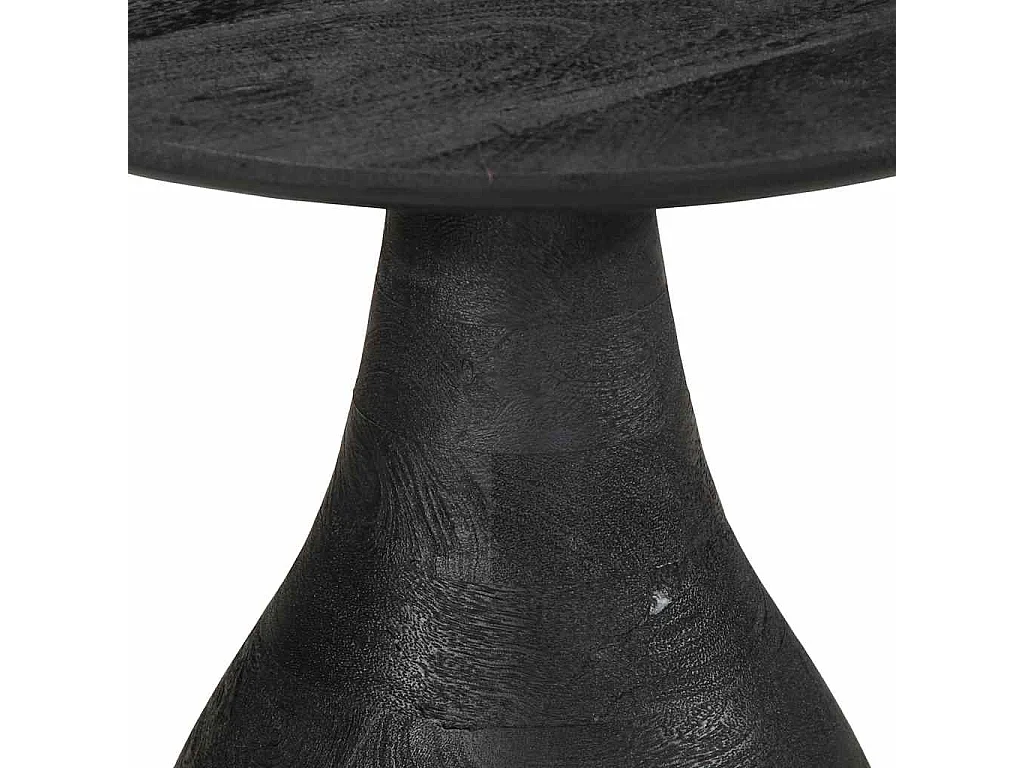 Mesa de apoio preto Ø40x40 cm madeira de mangueira maciça