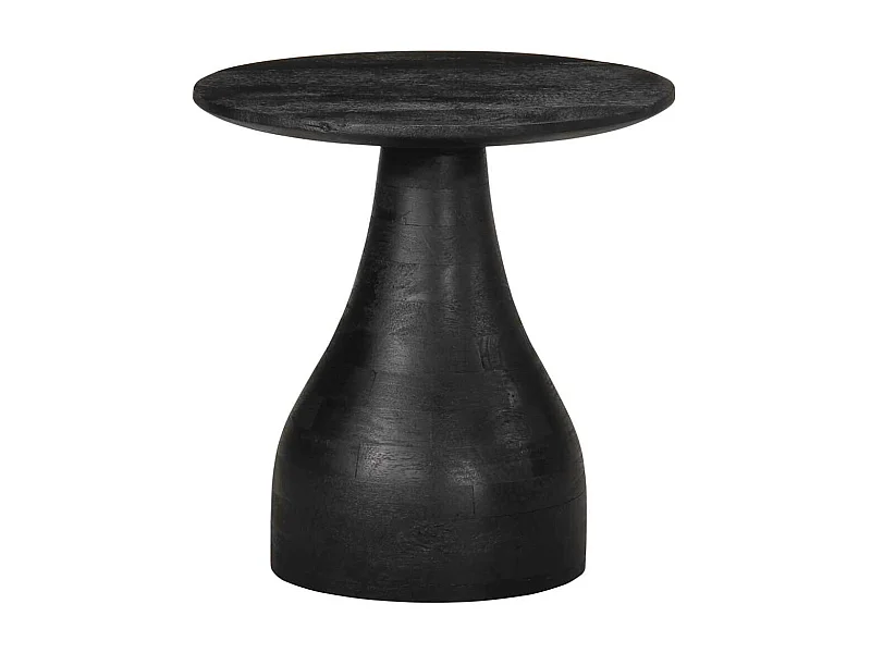 Mesa de apoio preto Ø40x40 cm madeira de mangueira maciça