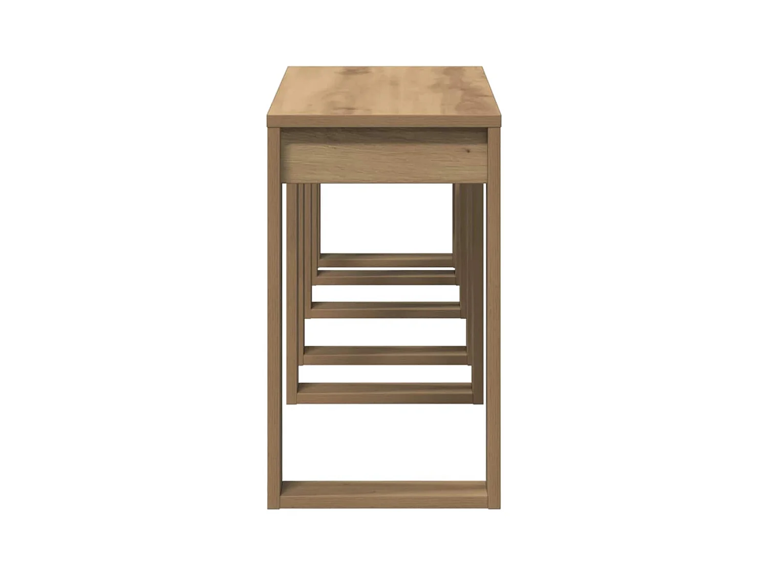 Tables gigognes 3 pcs chêne artisanal bois d'ingénierie