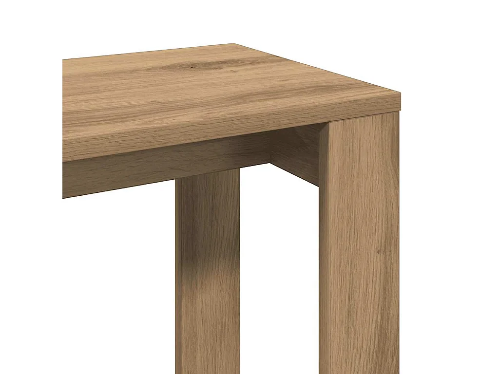 Tables gigognes 3 pcs chêne artisanal bois d'ingénierie