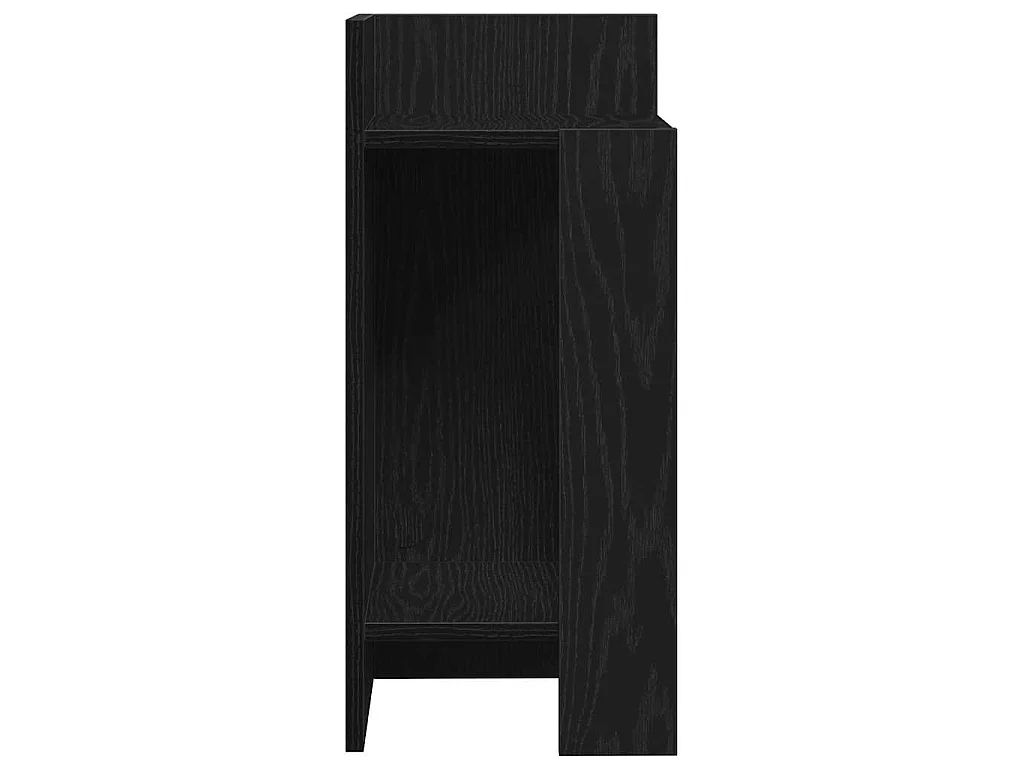 Mesas laterais 2 pcs com prateleira 110x50x103 cm preta
