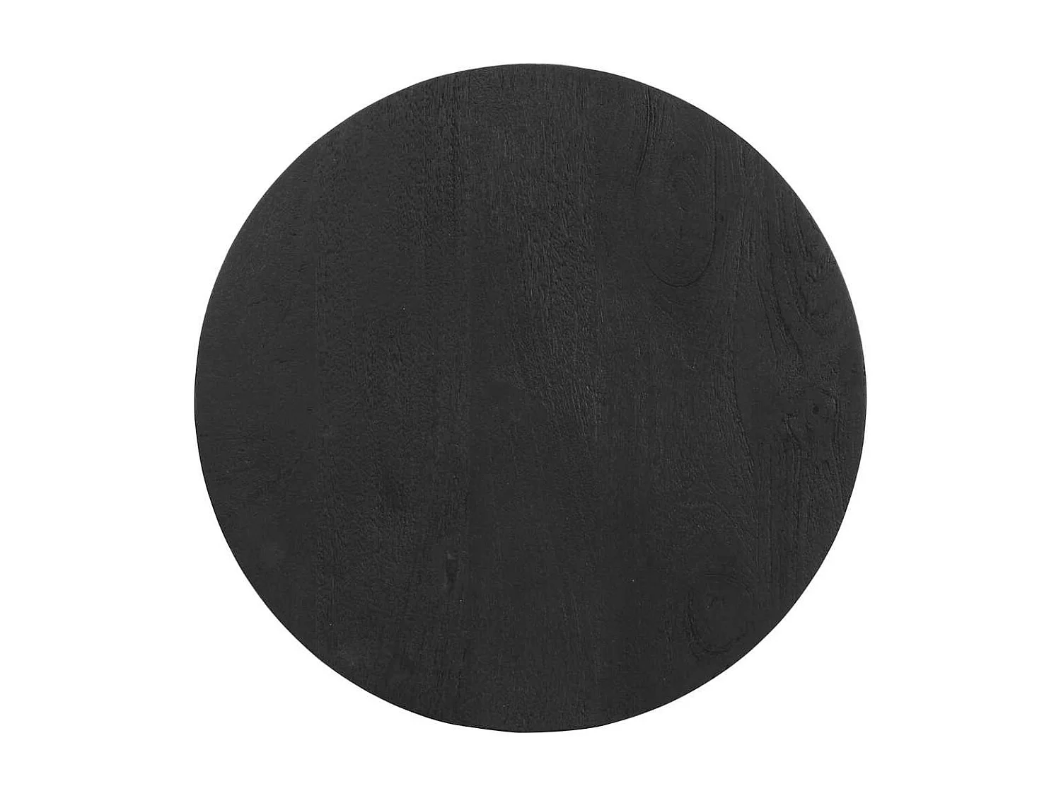 Table d'appoint noir Ø50x40 cm bois de manguier massif