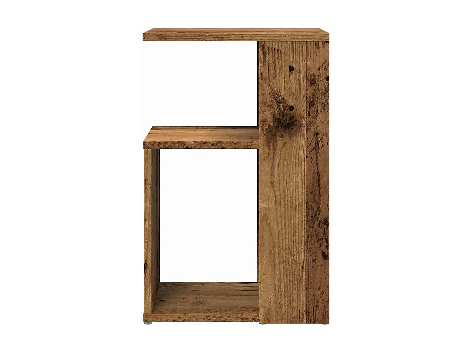 Mesa auxiliar de madera contrachapada envejecida 36x30x56 cm