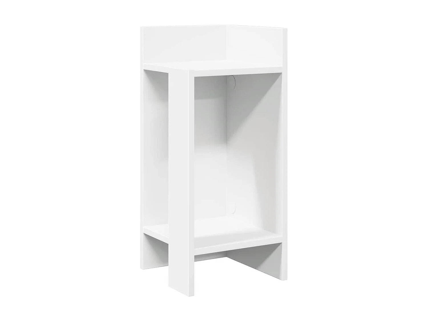 Table d'appoint avec étagère blanc 25,5x27x60 cm