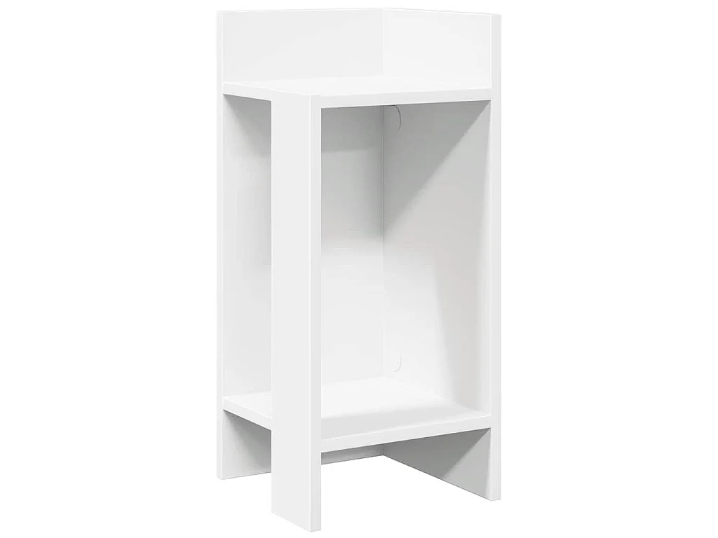 Mesa lateral com prateleira 110x50x103 cm branco