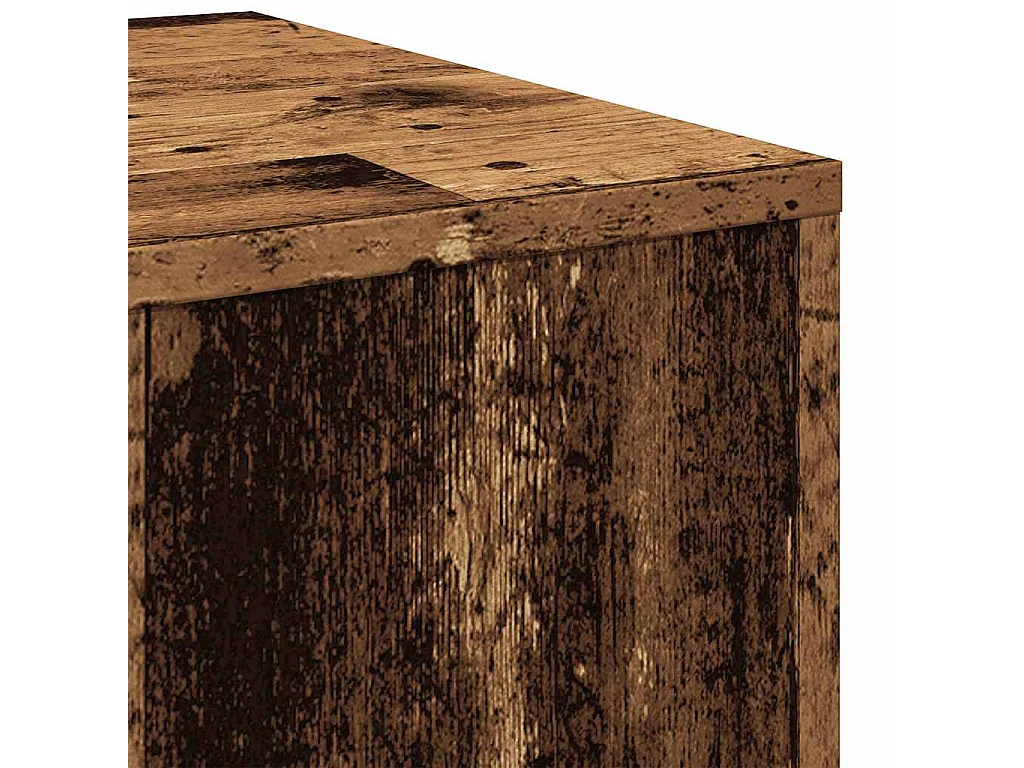 Tables d'appoint 3 pcs vieux bois bois d'ingénierie