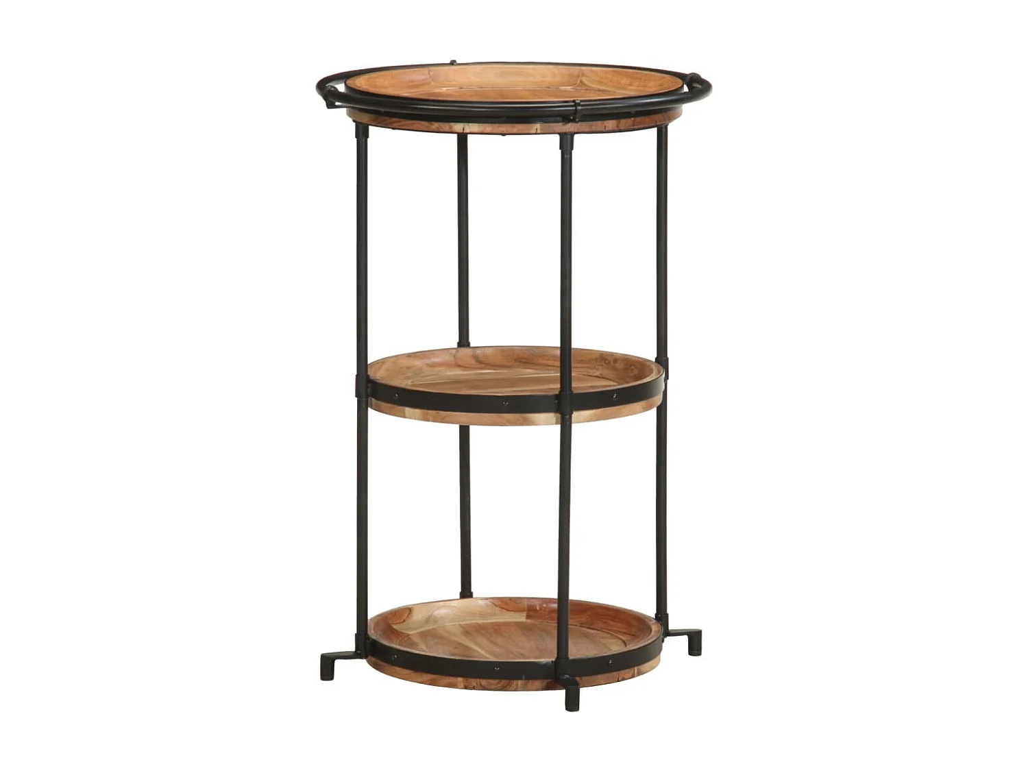 Beistelltisch Ø55x83 cm Massivholz Akazie