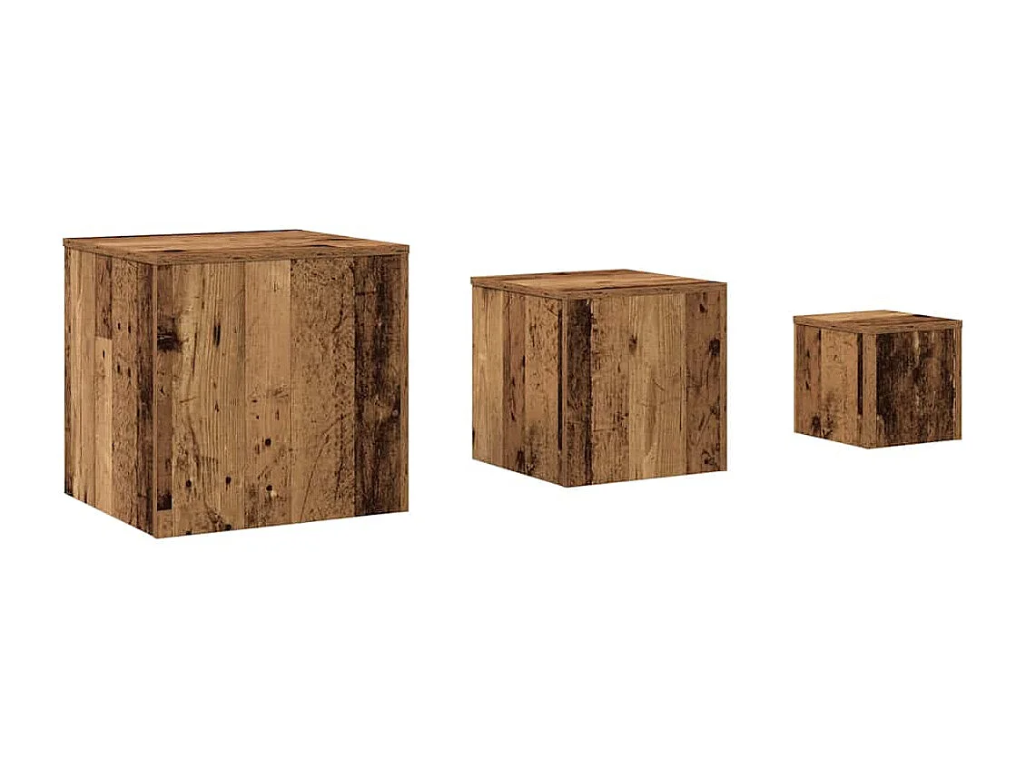 Beistelltische 3 Stk. Artisan-Eiche Holzwerkstoff