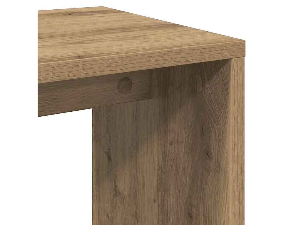 Tavolini Impilabili 3 pz Rovere Artigianale Legno Multistrato