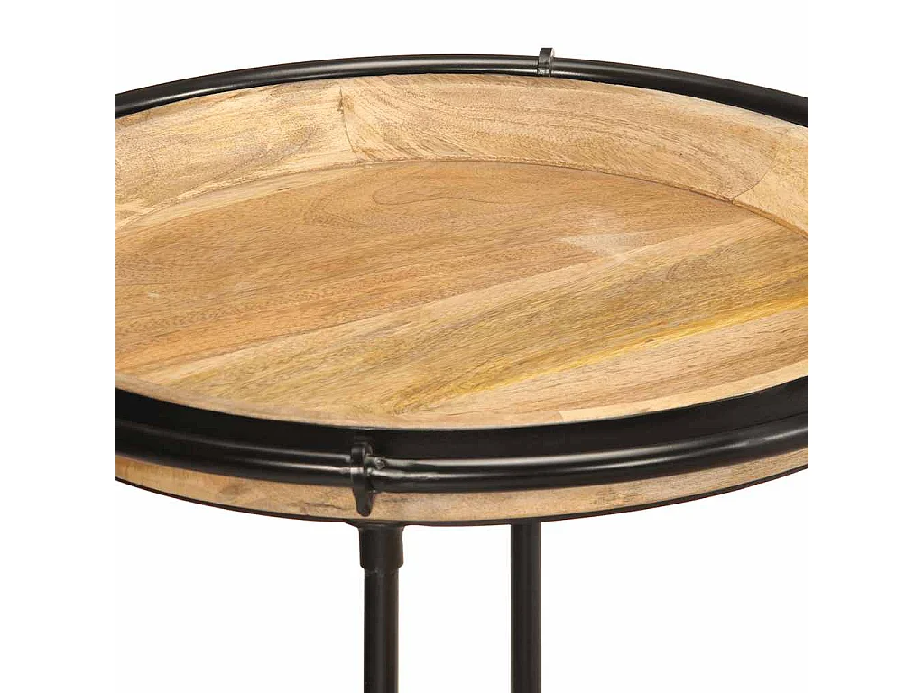 2-delige bijzettafelset massief hout mango