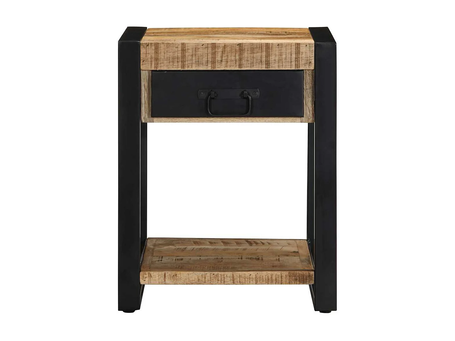 Table d'appoint 40x40x50 cm bois massif de manguier brut