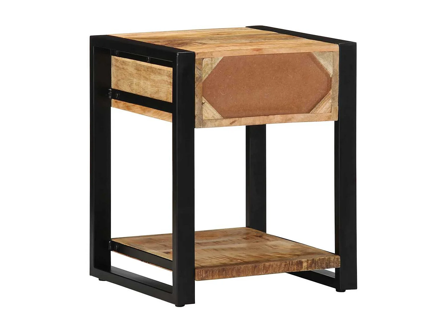 Table d'appoint 40x40x50 cm bois massif de manguier brut