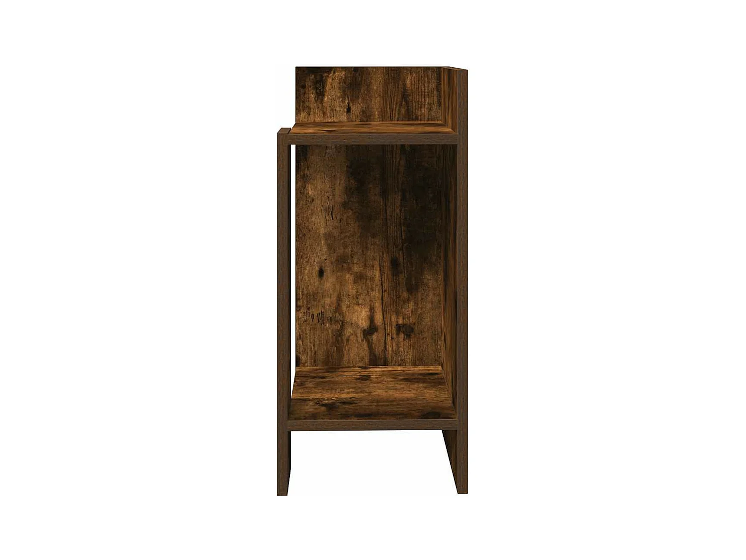 Tables d'appoint 2 pcs avec étagère chêne fumé 25,5x27x60 cm