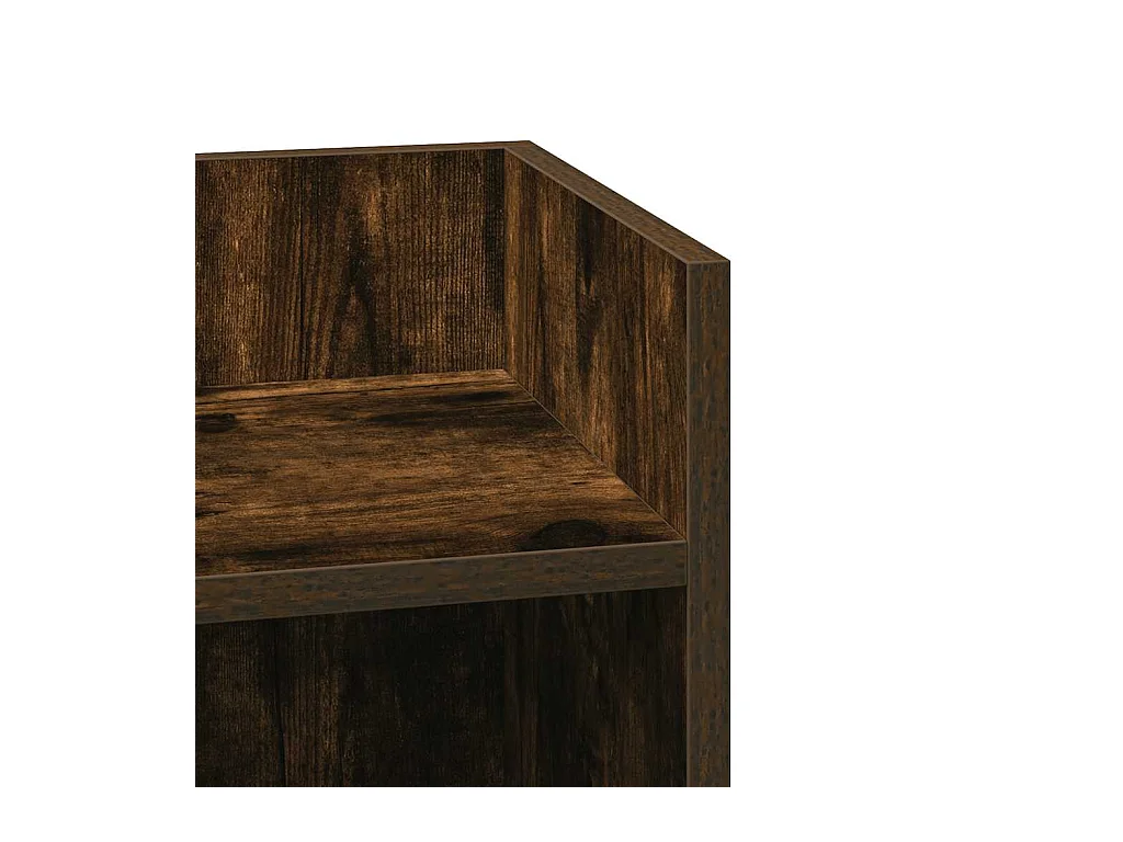 Tables d'appoint 2 pcs avec étagère chêne fumé 25,5x27x60 cm