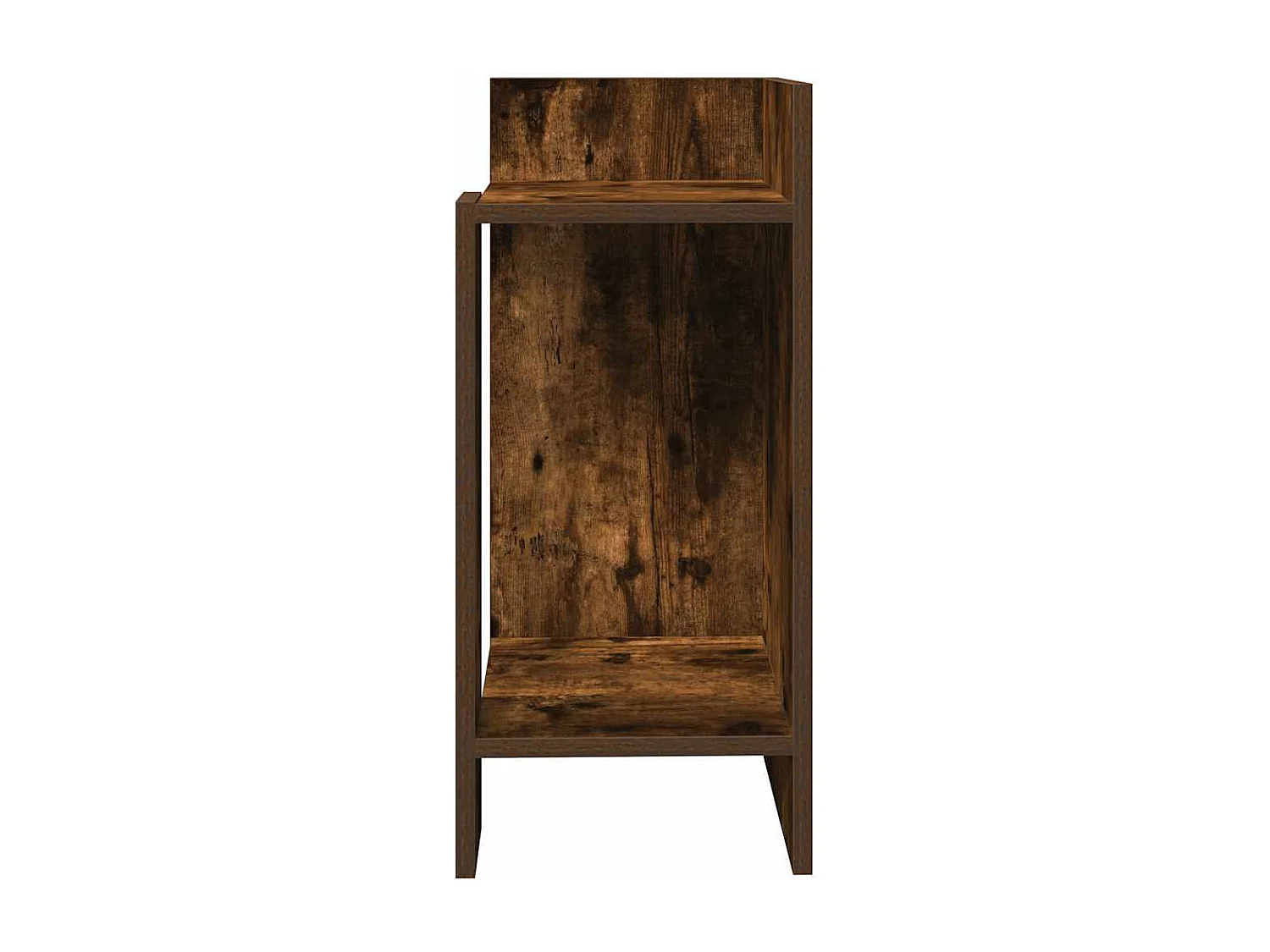 Tables d'appoint 2 pcs avec étagère chêne fumé 25,5x27x60 cm