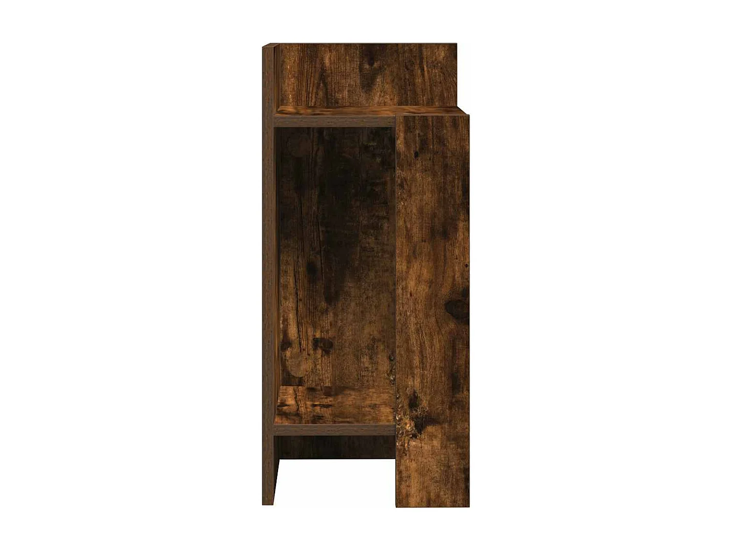 Tables d'appoint 2 pcs avec étagère chêne fumé 25,5x27x60 cm