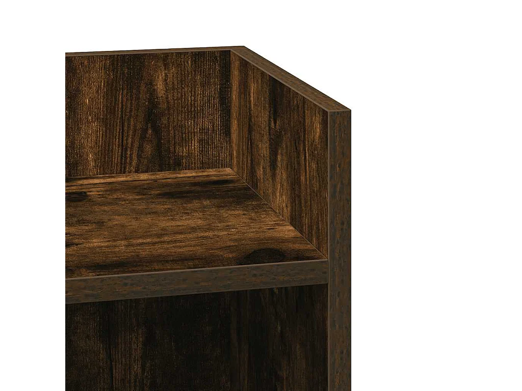 Tables d'appoint 2 pcs avec étagère chêne fumé 25,5x27x60 cm