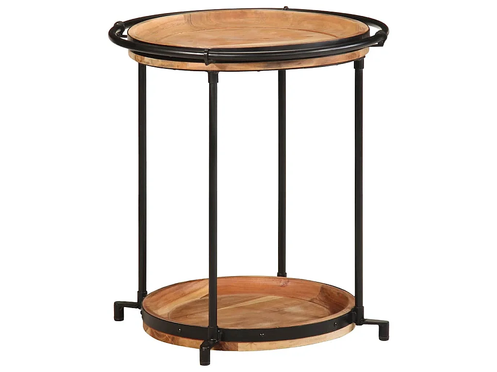 Bijzettafel Ø55x60 cm massief acaciahout