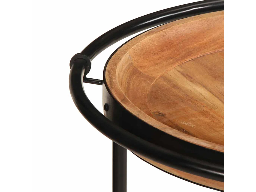 Bijzettafel Ø55x60 cm massief acaciahout