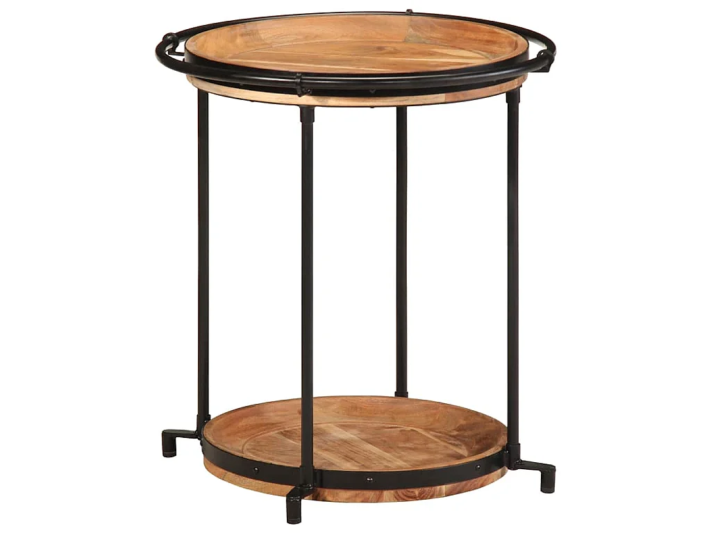 Bijzettafel Ø55x60 cm massief acaciahout