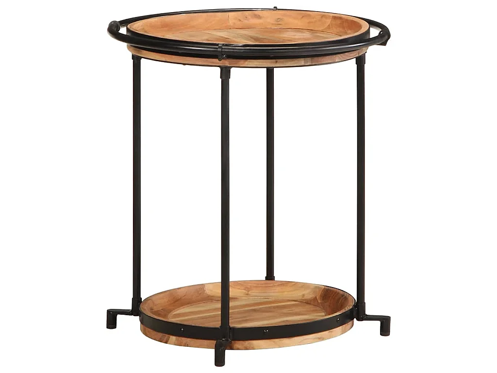 Bijzettafel Ø55x60 cm massief acaciahout