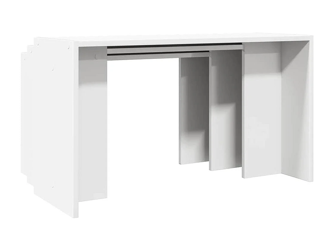 Mesas de encastrar 3 pcs derivados de madeira branco