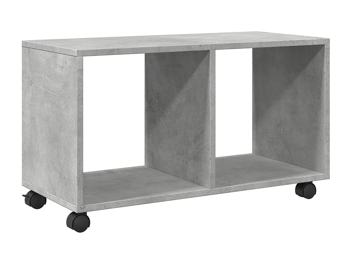 Armoire à roulettes gris béton 72x33x42,5 cm bois d’ingénierie