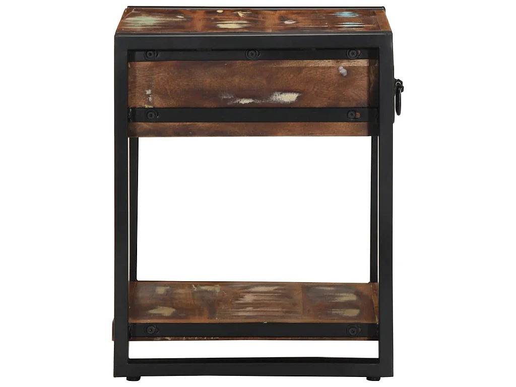 Tavolino Multicolore 40x40x50 cm in Legno Massello Recupero