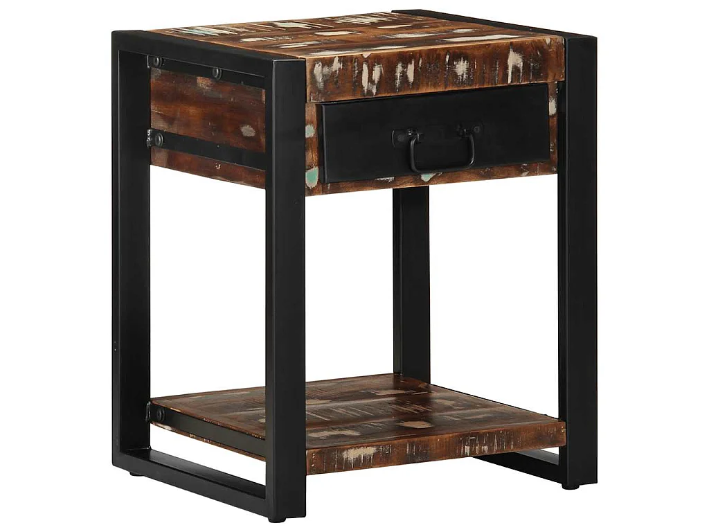 Beistelltisch Mehrfarbig 40x40x50 cm Altholz Massiv