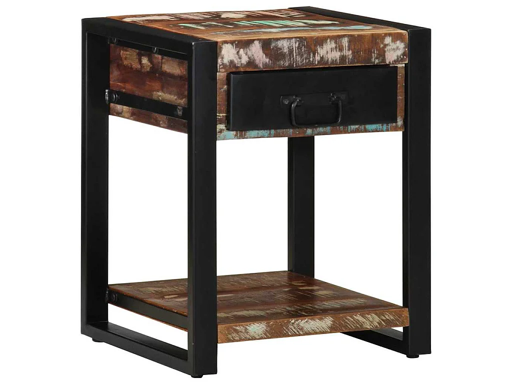 Beistelltisch Mehrfarbig 40x40x50 cm Altholz Massiv