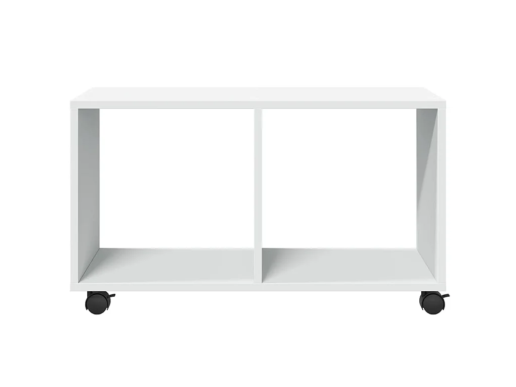Armoire à roulettes blanc 72x33x42,5 cm bois d'ingénierie