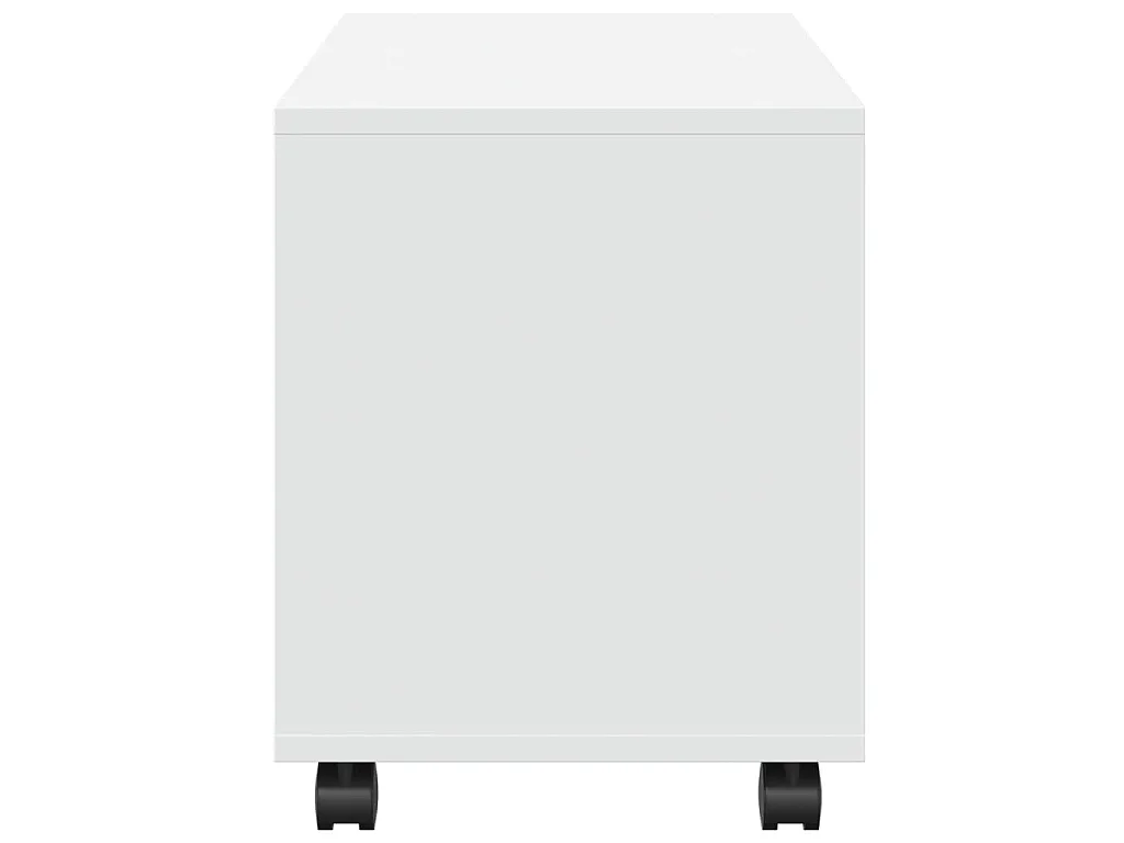 Armoire à roulettes blanc 72x33x42,5 cm bois d'ingénierie