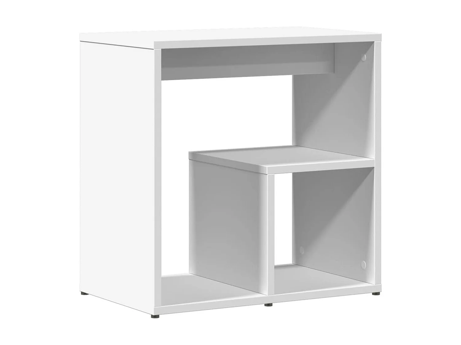 Bijzettafels 2 st 50x30x50 cm bewerkt hout wit