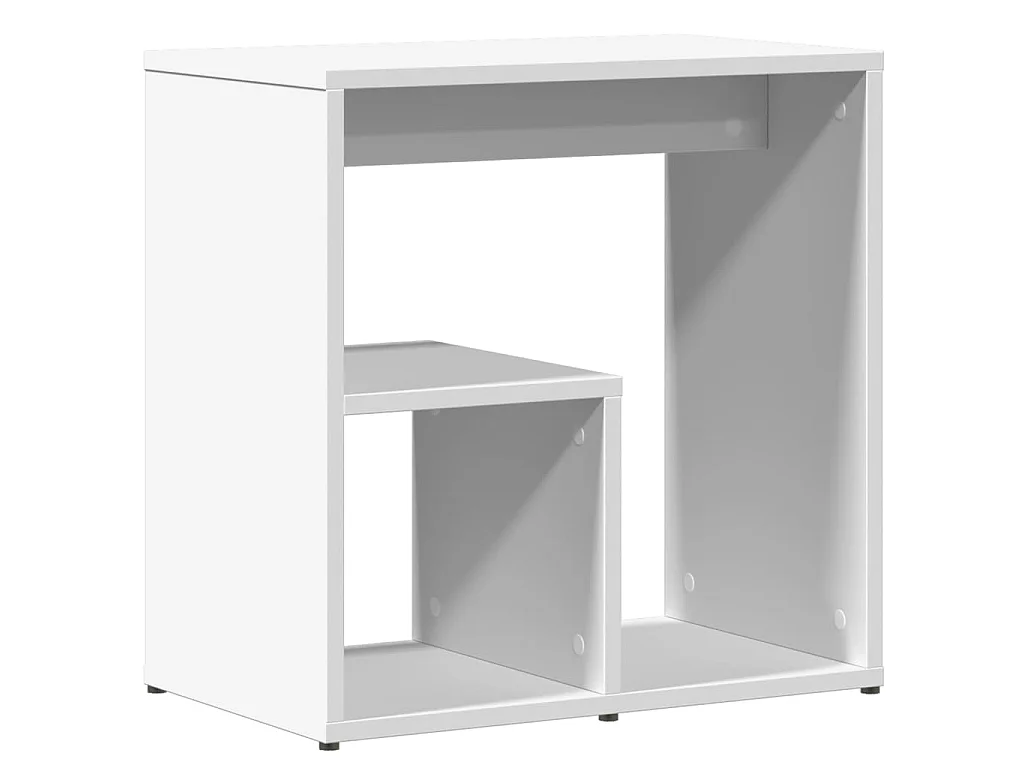 Tables d'appoint 2 pcs blanc 50x30x50 cm bois d’ingénierie