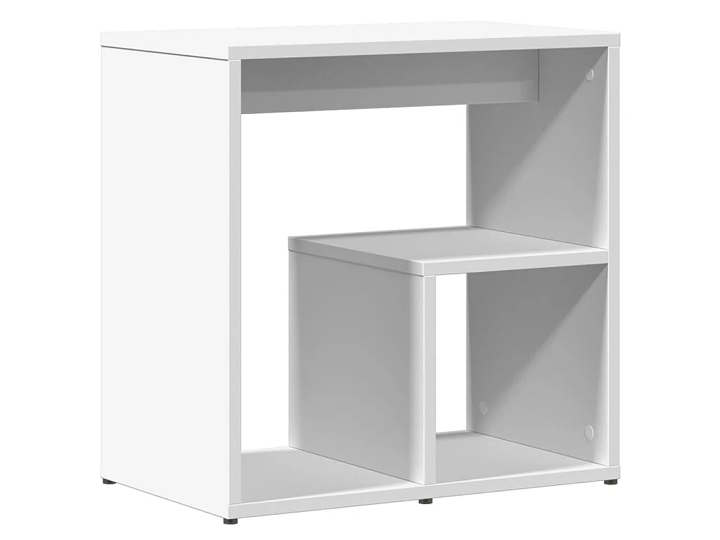 Tables d'appoint 2 pcs blanc 50x30x50 cm bois d’ingénierie
