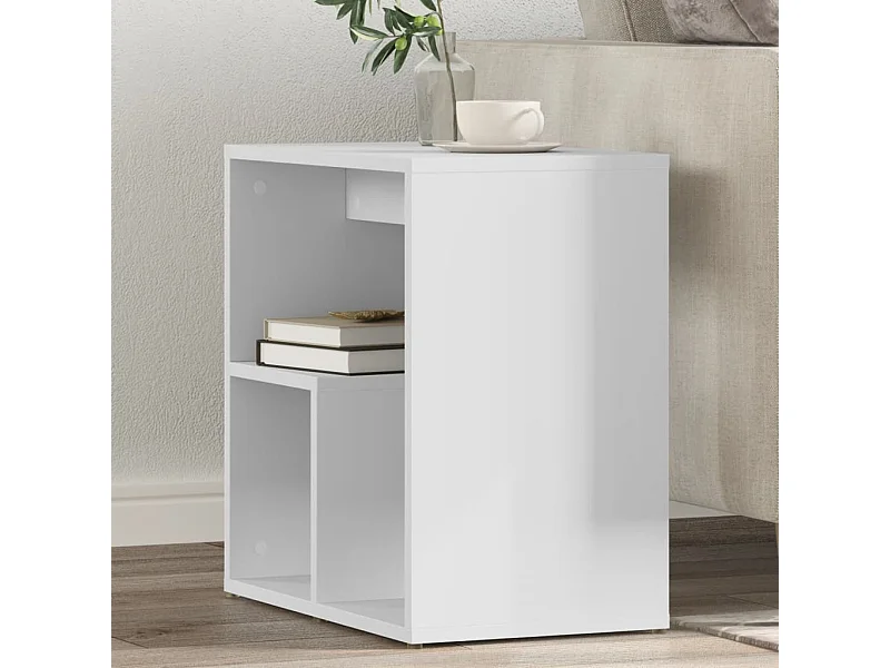 Tables d'appoint 2 pcs blanc 50x30x50 cm bois d’ingénierie