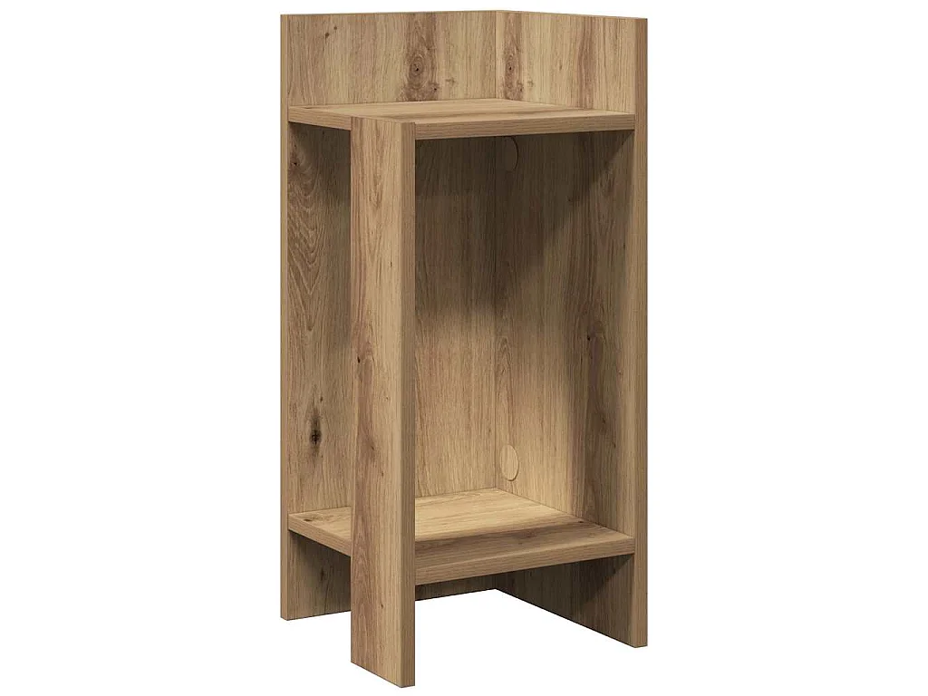 Tavolini Laterali 2pz con Ripiano Rovere Artigianale