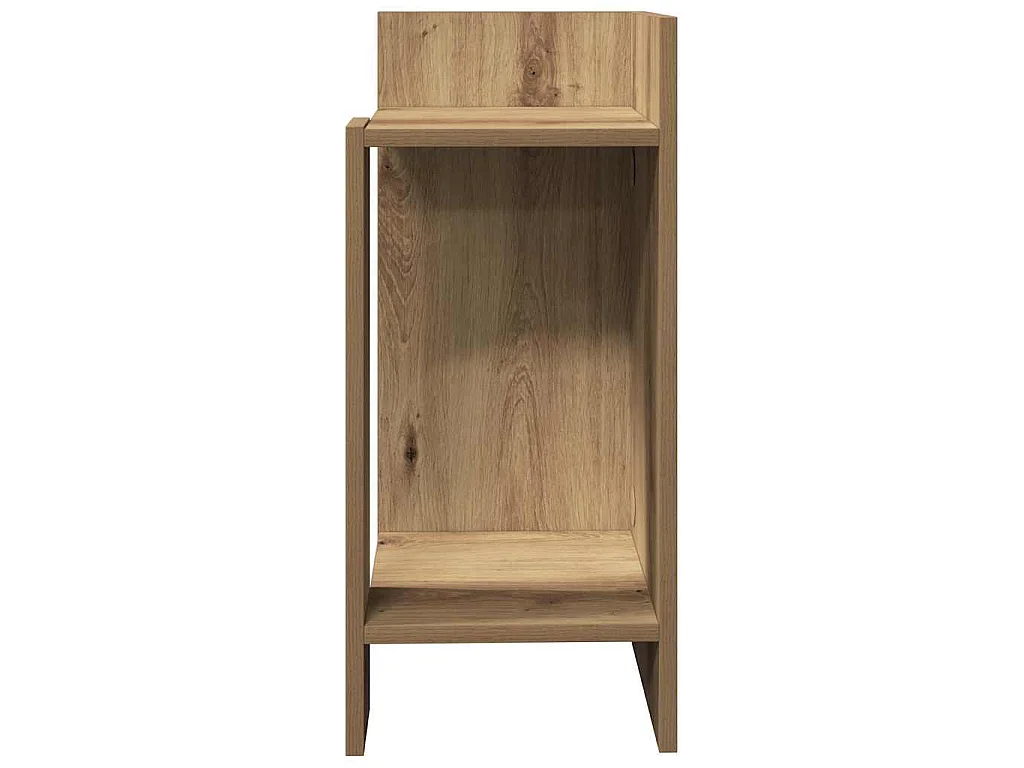Tavolini Laterali 2pz con Ripiano Rovere Artigianale