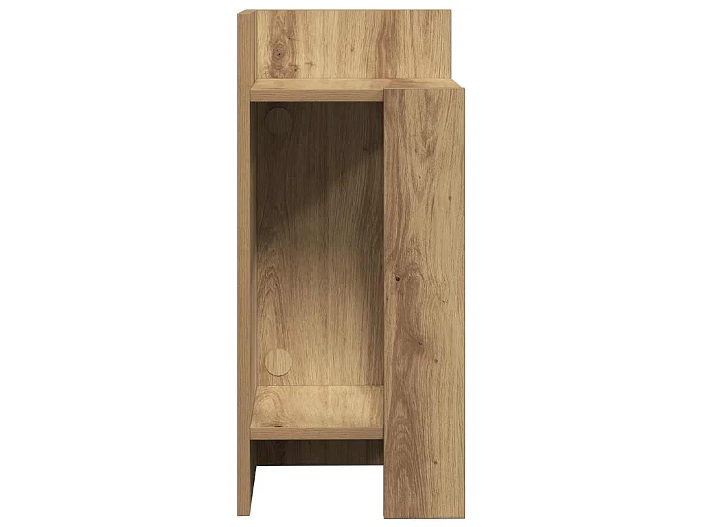 Tavolini Laterali 2pz con Ripiano Rovere Artigianale