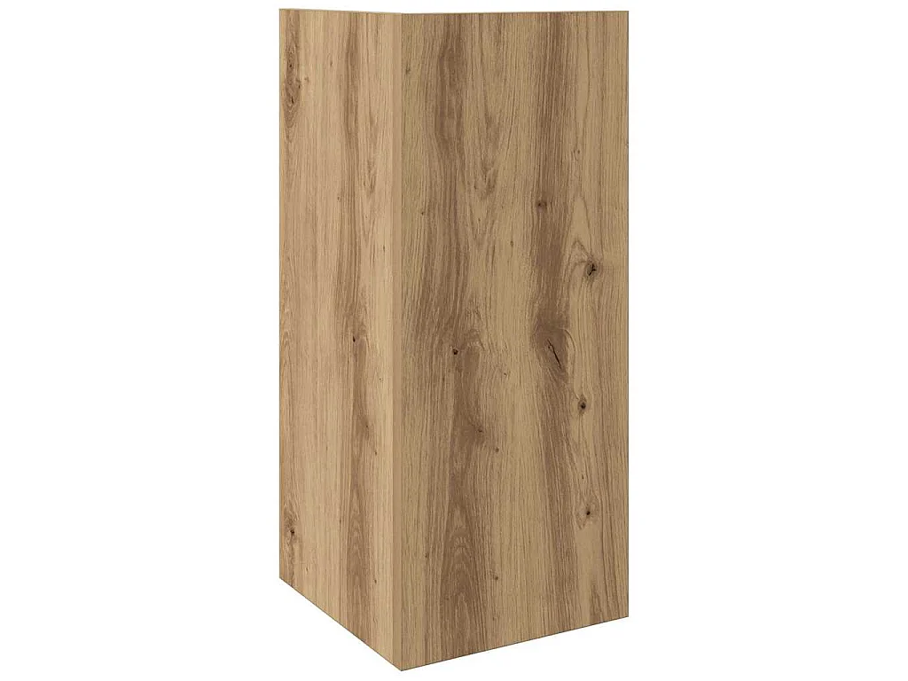 Tavolini Laterali 2pz con Ripiano Rovere Artigianale